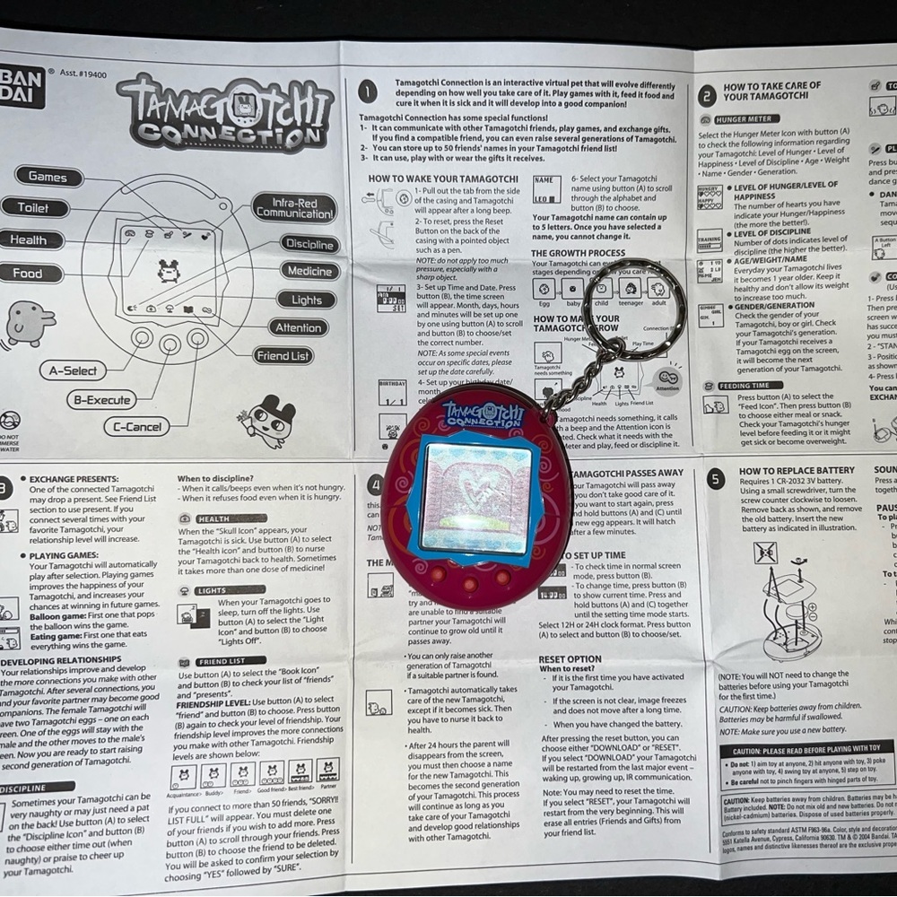 Vintage 2004 Tamagotchi connection